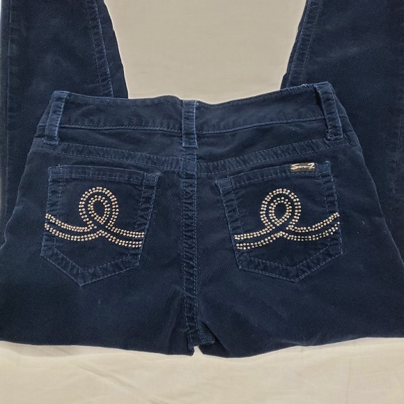 Seven7 Blue Corduroy Leggings Size 10 - Picture 4 of 8